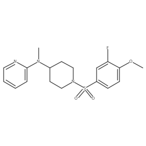 N-[1-(3-fluoro-4-methoxybenzenesulfonyl)piperidin-4-yl]-N-methylpyridin-2-amine Structure