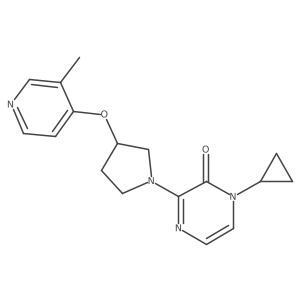1-Cyclopropyl-3-{3-[(3-methylpyridin-4-yl)oxy]pyrrolidin-1-yl}-1,2-dihydropyrazin-2-one结构式