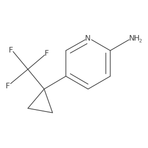 5-[1-(Trifluoromethyl)cyclopropyl]pyridin-2-amine结构式