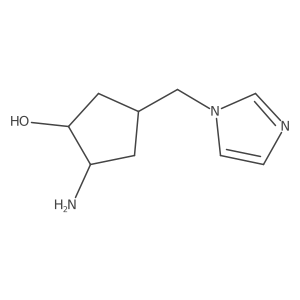 2-amino-4-[(1H-imidazol-1-yl)methyl]cyclopentan-1-ol Structure