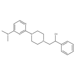 2-{4-[4-(Dimethylamino)pyrimidin-2-yl]piperazin-1-yl}-1-phenylethan-1-ol结构式