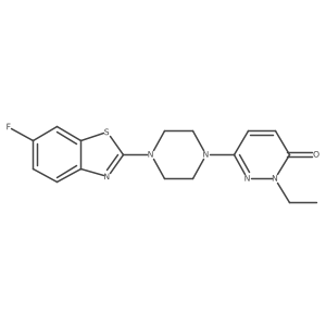 2-Ethyl-6-[4-(6-fluoro-1,3-benzothiazol-2-yl)piperazin-1-yl]-2,3-dihydropyridazin-3-one Structure
