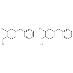 trans-1-Benzyl-4-(hydroxymethyl)piperidin-3-ol结构式