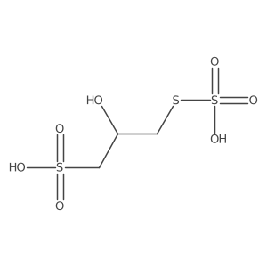 2-Hydroxy-3-(sulfothio)-1-propanesulfonic acid结构式