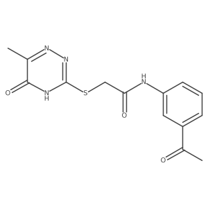 N-(3-acetylphenyl)-2-((6-methyl-5-oxo-4,5-dihydro-1,2,4-triazin-3-yl)thio)acetamide Structure