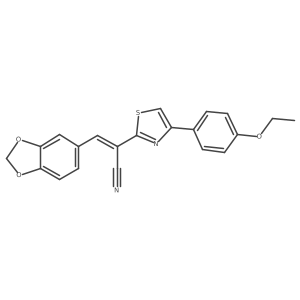 (Z)-3-(benzo[d][1,3]dioxol-5-yl)-2-(4-(4-ethoxyphenyl)thiazol-2-yl)acrylonitrile Structure