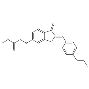 (Z)-methyl 2-((2-(4-ethoxybenzylidene)-3-oxo-2,3-dihydrobenzofuran-6-yl)oxy)acetate结构式