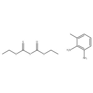 Ethyl ethoxycarbothioylsulfanylformate;3-methylbenzene-1,2-diamine结构式