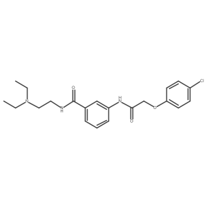 3-[[2-(4-chlorophenoxy)acetyl]amino]-N-[2-(diethylamino)ethyl]benzamide Structure