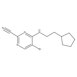 5-Bromo-4-(2-cyclopentyl-ethylamino)-pyrimidine-2-carbonitrile Structure