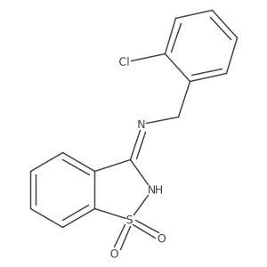 3-{[(2-Chlorophenyl)methyl]amino}-1lambda6,2-benzothiazole-1,1-dione结构式