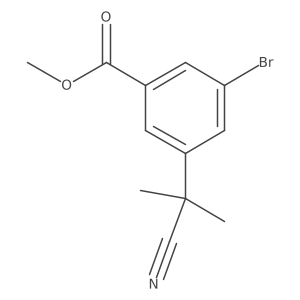 Methyl 3-bromo-5-(1-cyano-1-methylethyl)benzoate Structure