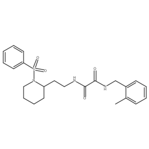 N1-(2-methylbenzyl)-N2-(2-(1-(phenylsulfonyl)piperidin-2-yl)ethyl)oxalamide结构式