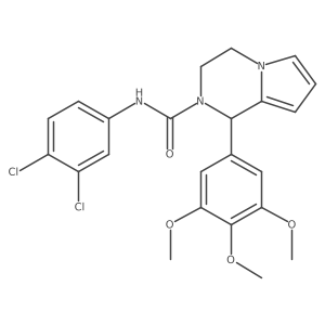 N-(3,4-dichlorophenyl)-1-(3,4,5-trimethoxyphenyl)-3,4-dihydropyrrolo[1,2-a]pyrazine-2(1H)-carboxamide结构式