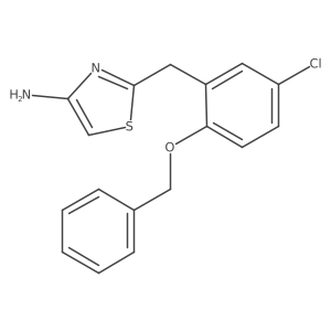 2-({5-Chloro-2-[(phenylmethyl)oxy]phenyl}methyl)-1,3-thiazol-4-amine Structure