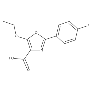 5-Ethoxy-2-(4-fluorophenyl)-1,3-oxazole-4-carboxylic acid结构式