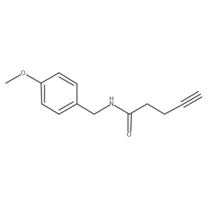 N-(4-methoxybenzyl)pent-4-ynamide结构式
