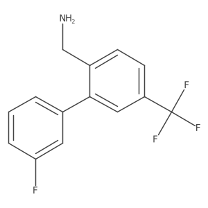 (3'-Fluoro-5-(trifluoromethyl)biphenyl-2-yl)methanamine结构式