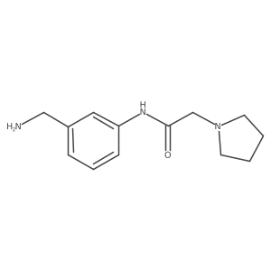 N-[3-(aminomethyl)phenyl]-2-(pyrrolidin-1-yl)acetamide结构式