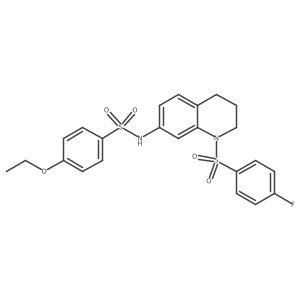 4-ethoxy-N-(1-((4-fluorophenyl)sulfonyl)-1,2,3,4-tetrahydroquinolin-7-yl)benzenesulfonamide Structure