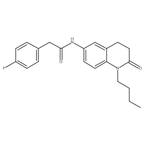 N-(1-butyl-2-oxo-1,2,3,4-tetrahydroquinolin-6-yl)-2-(4-fluorophenyl)acetamide Structure