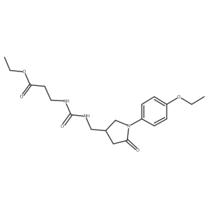 Ethyl 3-(3-((1-(4-ethoxyphenyl)-5-oxopyrrolidin-3-yl)methyl)ureido)propanoate Structure