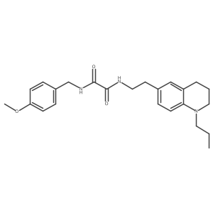 N1-(4-methoxybenzyl)-N2-(2-(1-propyl-1,2,3,4-tetrahydroquinolin-6-yl)ethyl)oxalamide结构式