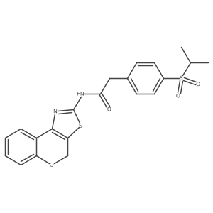 N-(4H-chromeno[4,3-d]thiazol-2-yl)-2-(4-(isopropylsulfonyl)phenyl)acetamide结构式
