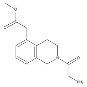 Methyl 2-(2-glycyl-1,2,3,4-tetrahydroisoquinolin-5-yl)acetate结构式
