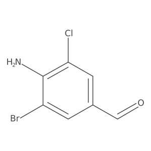 4-Amino-3-bromo-5-chlorobenzaldehyde结构式