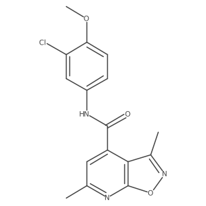 N-(3-chloro-4-methoxyphenyl)-3,6-dimethyl[1,2]oxazolo[5,4-b]pyridine-4-carboxamide Structure