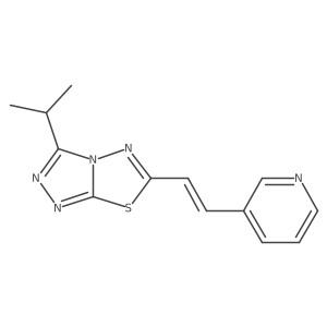 3-(propan-2-yl)-6-[(E)-2-(pyridin-3-yl)ethenyl][1,2,4]triazolo[3,4-b][1,3,4]thiadiazole Structure
