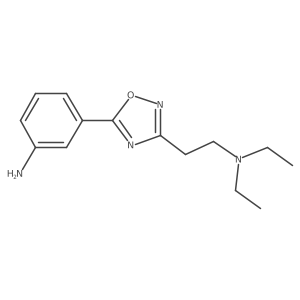 5-(3-Aminophenyl)-N,N-diethyl-1,2,4-oxadiazole-3-ethanamine结构式