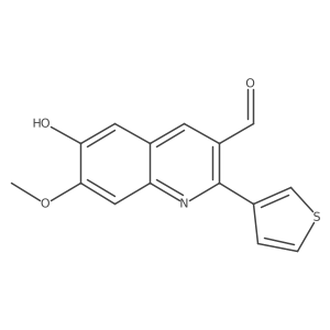 6-Hydroxy-7-methoxy-2-(thiophen-3-yl) quinoline-3-carbaldehyde结构式