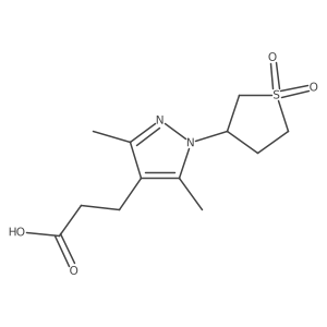 3-[1-(1,1-dioxidotetrahydro-3-thienyl)-3,5-dimethyl-1H-pyrazol-4-yl]propanoic acid Structure