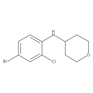 N-(4-bromo-2-chlorophenyl)tetrahydro-2H-pyran-4-amine Structure