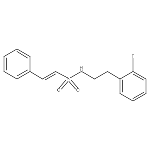 (E)-N-[2-(2-fluorophenyl)ethyl]-2-phenylethenesulfonamide结构式