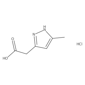 2-(3-methyl-1H-pyrazol-5-yl)acetic acid hydrochloride Structure