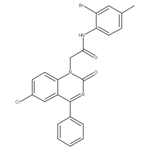 N-(2-bromo-4-methylphenyl)-2-(6-chloro-2-oxo-4-phenylquinazolin-1(2H)-yl)acetamide Structure