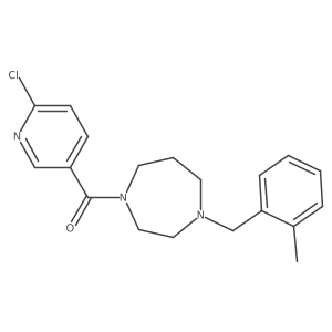 Cc1ccccc1CN1CCCN(C(=O)c2ccc(Cl)nc2)CC1结构式