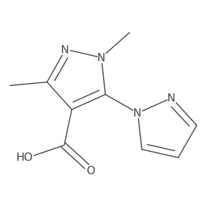 1,3-dimethyl-5-(1H-pyrazol-1-yl)-1H-pyrazole-4-carboxylic acid Structure