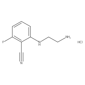 2-[(2-Aminoethyl)amino]-6-fluorobenzonitrile hydrochloride结构式