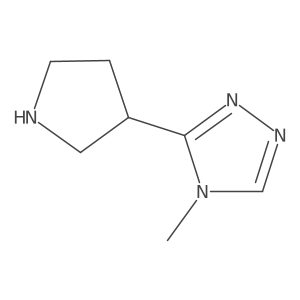 4-methyl-3-(pyrrolidin-3-yl)-4H-1,2,4-triazole结构式