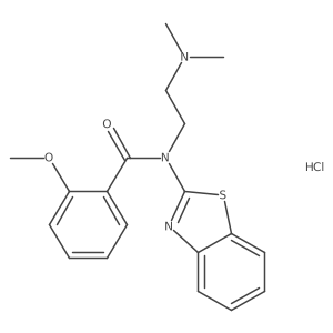 N-(benzo[d]thiazol-2-yl)-N-(2-(dimethylamino)ethyl)-2-methoxybenzamide hydrochloride结构式