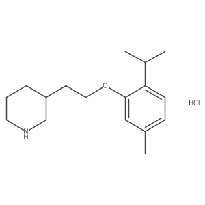 3-[2-(2-Isopropyl-5-methylphenoxy)ethyl]-piperidine hydrochloride结构式