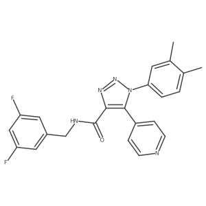 N-(3,5-difluorobenzyl)-1-(3,4-dimethylphenyl)-5-(pyridin-4-yl)-1H-1,2,3-triazole-4-carboxamide Structure