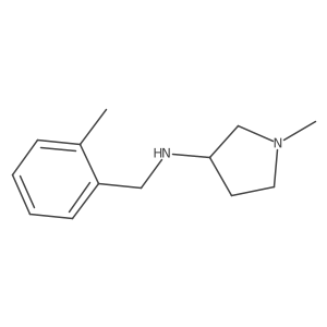 1-methyl-N-[(2-methylphenyl)methyl]pyrrolidin-3-amine结构式