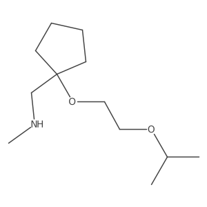 Cyclopentanemethanamine, N-methyl-1-[2-(1-methylethoxy)ethoxy]-结构式