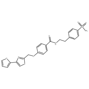 4-((4-(furan-2-yl)thiazol-2-yl)methoxy)-N-(4-sulfamoylphenethyl)benzamide结构式