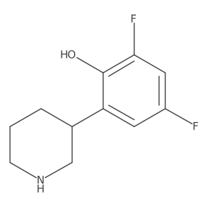 2,4-Difluoro-6-(piperidin-3-yl)phenol Structure